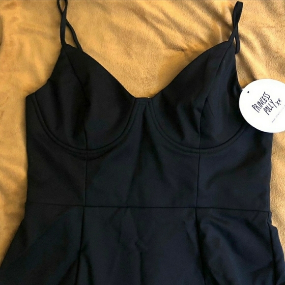 Princess Polly Novella Black Mini Dress NWT - Picture 3 of 6